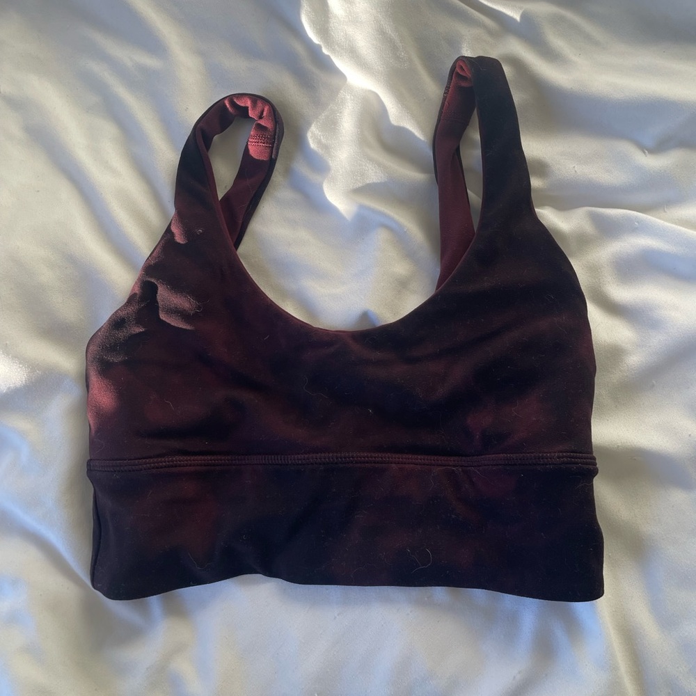 Lululemon Burgundy Align  Sports Bra Reversible Size 4